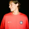 Adidas X Moon Boot rood T-shirt met lange mouwen Adidas X Moon Boot rood T-shirt met lange mouwen