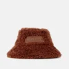 Bruine, harige buckethoed Bruine, harige buckethoed