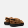 Bruine sandalen van schapenvacht