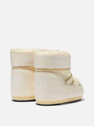 Icon Low crèmekleurige nylon laarzen
