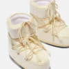 Icon Low crèmekleurige nylon laarzen