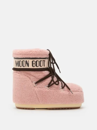 Icon Low roze fleece laarzen