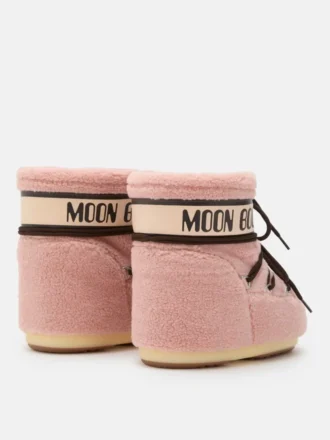 Icon Low roze fleece laarzen