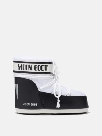 Icon Low witte nylon enkellaarzen