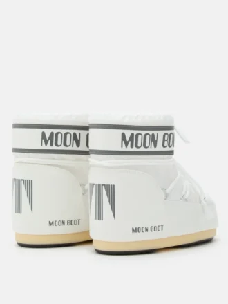 Icon Low witte nylon enkellaarzen