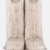 Jacquemus + Moon Boot Icon Yeti hoge witte laarzen van imitatiebont