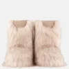 Jacquemus + Moon Boot Icon Yeti Mid crèmekleurige laarzen