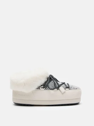 Moon Boot X Guest in Residence Evx Chalet White Sand Mules van imitatiebont