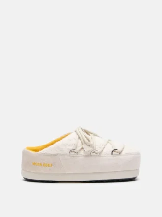 Moon Boot X Guest in Residence Evx White Sand gebreide Mules