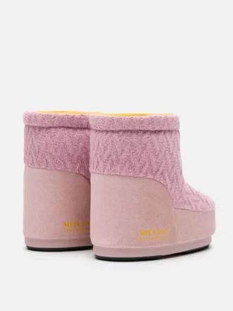 Moon Boot X Guest in Residence Icon Low No Lace Rose gebreide laarzen
