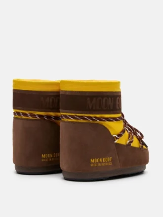 Moon Boot X Guest in Residence Icon Low nylon laarzen in zonnebloemgeel en cacao