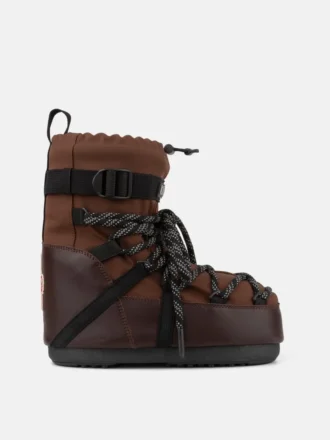 Moon Boot X Moncler Grenoble Icon Low mokkabruine enkellaarzen