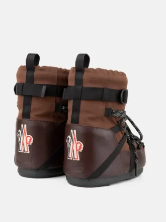 Moon Boot X Moncler Grenoble Icon Low mokkabruine enkellaarzen