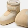 Moon Boot X Vandythepink® Icon Strap beige suède laarzen