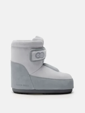 Moon Boot X Vandythepink® Icon Strap grijze suède laarzen