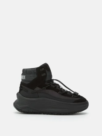 Moon247 Black Xlace Mid Sneakers
