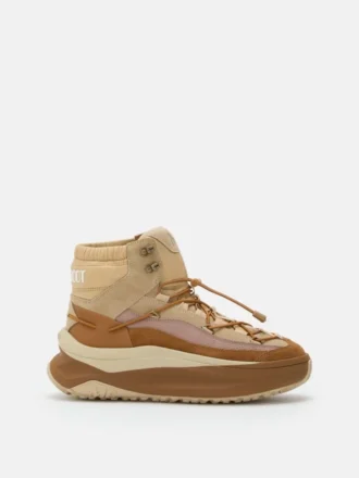 Moon247 bruine Xlace Mid-Sneakers