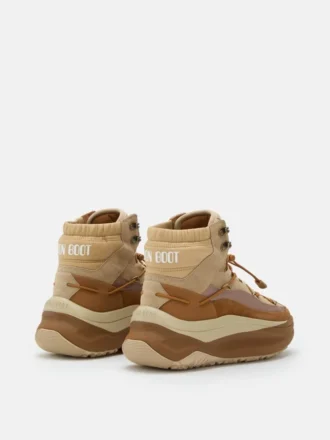 Moon247 bruine Xlace Mid-Sneakers