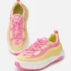 Moon247 Xlace gele & roze Sneakers