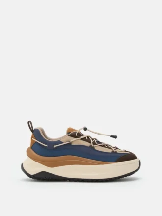 Moon247 Xlace marineblauwe & bruine Sneakers