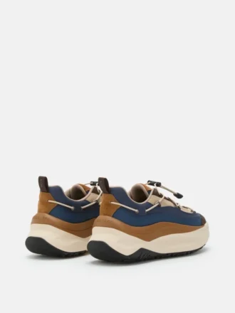 Moon247 Xlace marineblauwe & bruine Sneakers