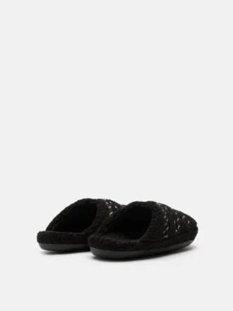 Teddy-pantoffels, zwart Teddy-pantoffels, zwart